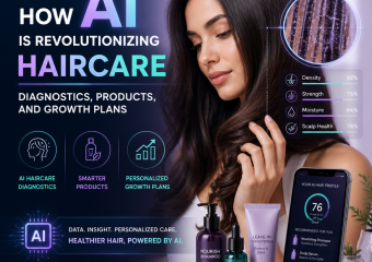 AI analyzing hair and scalp to recommend personalized products and growth plans