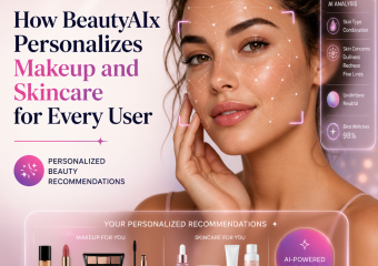 AI-generated personalized makeup and skincare recommendations tailored to each user’s needs